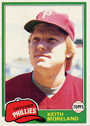 1981 Topps Baseball Cards      131     Keith Moreland RC